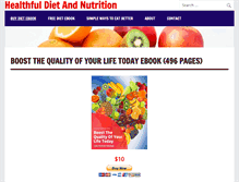 Tablet Screenshot of healthfuldietandnutrition.com
